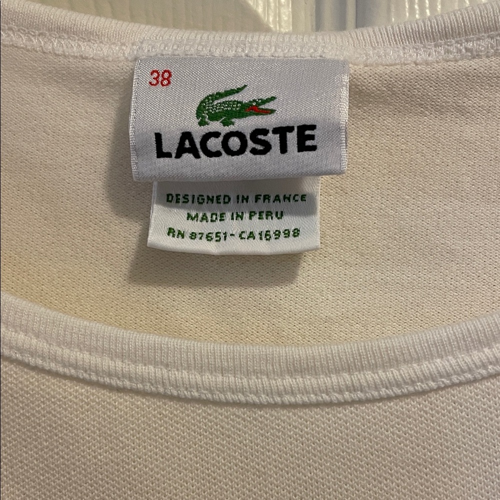 Lacoste Women's Classic White Tank - Picture 3 of 4